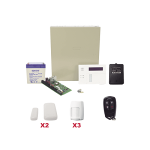Kit Panel de Alarma / 8 Zonas Programables / Conectividad IP y 4G / Teclado Inalámbrico RF / 2 Contactos Magnéticos / 3 Detectores PIR / Control Remoto / Batería de Respaldo