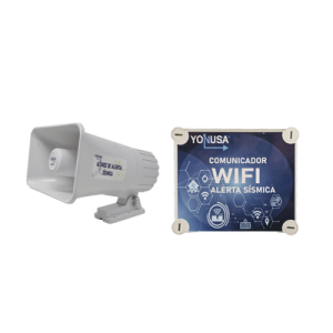 Kit de Alertamiento Sísmico / Audio 120 dB / 30 W / WiFi / 12 VCD