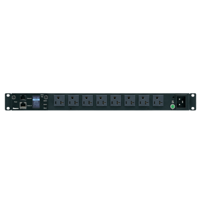 PDU Monitoreable (MI) para Distribución de Energía, Enchufe de Entrada NEMA 5-15P, Con 8 Salidas 5-20R, Horizontal 19in, 120 Vca, 20 Amp, 1UR - Image 3