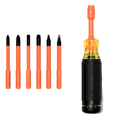 Destornillador Aislado Multiuso / 6 en 1 / Aislamiento 1000V CAT III / Auto-Lock / Cushion-Grip / Almacenamiento Integrado - Image 3