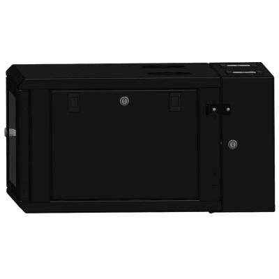 Gabinete Rackeable de Pared / 6U / 19 Pulgadas / Puerta de Cristal / Abatible 120° / Carga 80 kg / Ventilación 120 mm - Image 3