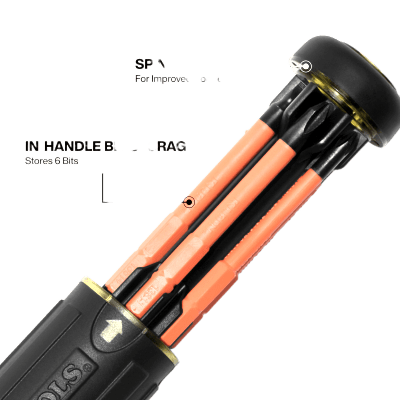Destornillador Aislado Multiuso / 6 en 1 / Aislamiento 1000V CAT III / Auto-Lock / Cushion-Grip / Almacenamiento Integrado - Image 6