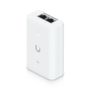 Adaptador PoE+ 2.5G / hasta 30 W / 48V 0.65A / (2) Puertos RJ45 MultiGigabit 2.5G / Salida PoE+ / LED Indicador / Ideal para APs UniFi WiFi 7 / / Protección contra Sobretensiones