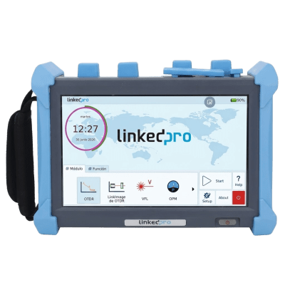 OTDR PRO de Alto Rendimiento para Enlaces de Fibra Óptica Monomodo / Pruebas en Fibra Óptica Viva / Longitudes de onda: 1310nm, 1550nm y 1625nm / Zona Muerta por Evento de 0.8 Metros (2.62 Pies) / VFL 5mW / Distancia de prueba de hasta 420 k - Image 3