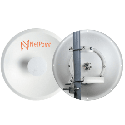 1 Antena Direccional Dual-Polaridad MLO Alto Rendimiento / diámetro de 39.6 cm / 4.9-7.2 GHz / Ganancia 27 dBi / SLANT de 45 ° o 90 ° / Conector N-Hembra / Montaje, jumpers y radomo incluidos.