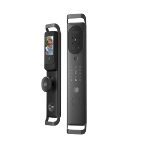 Cerradura Inteligente Multibiométrica / Reconocimiento Facial + Venas Palma + Huella Digital / Teclado Numérico + Tarjetas IC + NFC / Pantalla HD 4.5 Pulgadas / Batería Doble 4000mAh + 2500mAh / Conexión WiFi 2.4GHz / App Smart