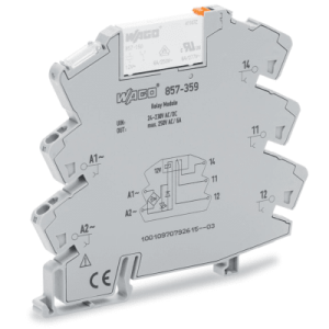 Módulo con Relé / 1 Inversor / 24-230V AC/DC / 6A Corriente Permanente / Push-in CAGE CLAMP® / IP20 / Carril DIN-35