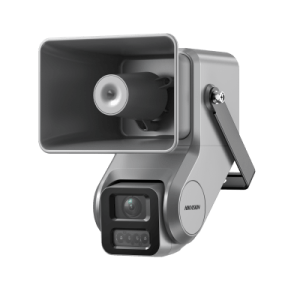 Cámara Bala IP / 4 Megapixel / Lente Motorizado 2.8-12 mm / Dual Light 50 m (164 ft) IR + 20 m (65.6 ft) Luz Blanca / Bocina 7W / Audio Bidireccional / IP67 / PoE+
