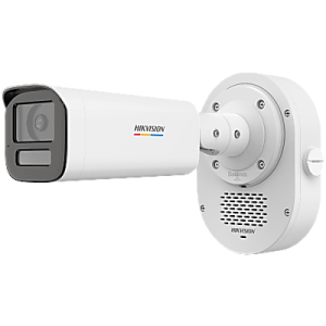 Cámara Bala TurboHD / 2 Megapixel / ColorVu 24/7 / Audio Bidireccional con Sirena / Luz Dual 60 m (196.9 ft) / IP67 / 90° de Visión