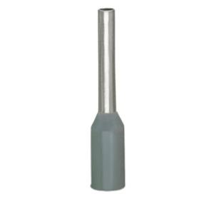 Terminal de Manguito Aislado / 0.75 mm² / 18 AWG / Cincado Galvanizado / Collar Estándar / Longitud 14 mm / Gris / 1000 Unidades