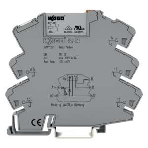 Módulo Relé de Estado Sólido / 12V DC / 1 Inversor / 6A Corriente Permanente / Aislamiento Reforzado 3.51 kV / Push-in CAGE CLAMP® 2.5 mm² / IP20 / Carril DIN-35