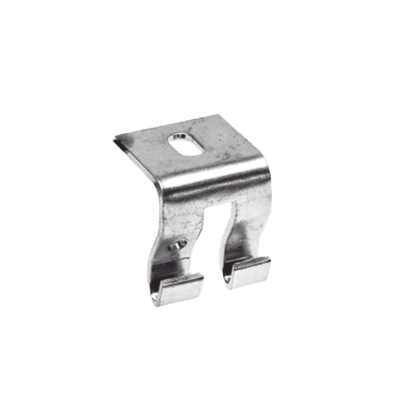 Grapa de Suspensión para Charola Malla / Acero al Carbón Calibre 12 (2.7 mm) / Anchos 50 mm a 300 mm (2 in a 11.8 in) / Múltiples Acabados / Certificación NOM-001-SEDE-2012