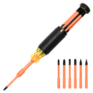 Destornillador Aislado Multiuso / 6 en 1 / Aislamiento 1000V CAT III / Auto-Lock / Cushion-Grip / Almacenamiento Integrado