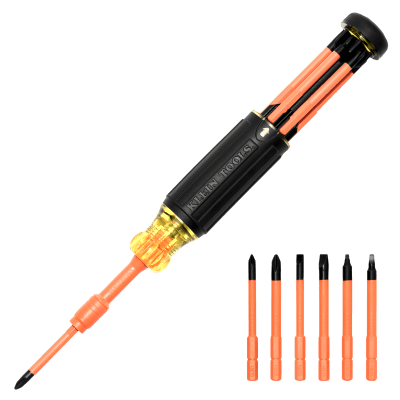 Destornillador Aislado Multiuso / 6 en 1 / Aislamiento 1000V CAT III / Auto-Lock / Cushion-Grip / Almacenamiento Integrado