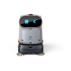 Robot de Limpieza Automático / Succión 23500 Pa / Ancho de Limpieza 560 mm / Tanque Agua Limpia 16 L / Tanque Agua Sucia 14 L / Batería LFP 25.6V 50Ah / Pantalla Táctil 11.6 Pulgadas Full HD / LiDAR 240° / Visión Estereoscópica 170°