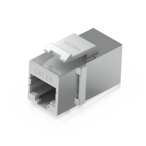 Acoplador Keystone / Cat6A Pasante / 10 Gbps / PoE / Snap-In / Paquete 12 Piezas