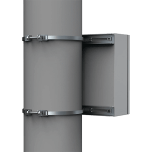 Kit de Fijación para Postes / Enclosure Pole Fixation / Acero Galvanizado / Carga Máxima 900 N / Diámetro Poste 80-250 mm (3.15-9.84 in) / 2 Perfiles + Accesorios / Largo 496 mm