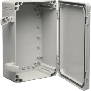 Gabinete QLine I Tipo 4X / 400 x 300 x 180 mm (15.75 x 11.81 x 7.09 in) / ABS / IP66 / Tapa Opaca con Tornillos / Montaje 380 x 280 mm / Gris RAL 7035