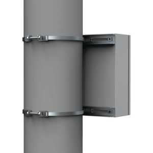 Kit de Fijación para Postes / Enclosure Pole Fixation / Acero Galvanizado / Carga Máxima 900 N / Diámetro Poste 80-250 mm (3.15-9.84 in) / 2 Perfiles + Accesorios