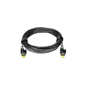 Cable Activo Óptico HDMI 4K 30 mts | 4K@60Hz 4:4:4 | 18 Gbps | Terminales Desmontables Micro-HDMI | Fibra Optica | Libre de Halógenos LSHF | Bañado en Oro 24K