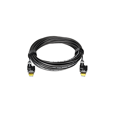 Cable Activo Óptico HDMI 4K 30 mts | 4K@60Hz 4:4:4 | 18 Gbps | Terminales Desmontables Micro-HDMI | Fibra Optica | Libre de Halógenos LSHF | Bañado en Oro 24K