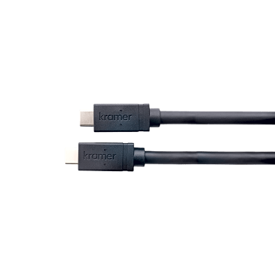 Cable USB 3.2 GEN-2 Full Featured | USB-C (M) a USB-C (M) | Active | 10 Gbps | 100W PD | 4K@60 | Ethernet 1 Gbps | K-Lock | 4.60 mts