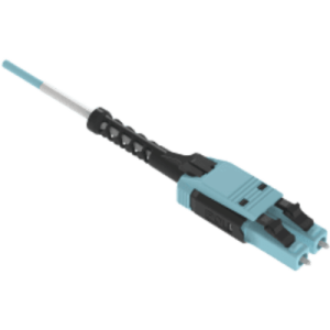 Jumper de Fibra Óptica Multimodo 50/125 OM4, LC-LC Uniboot Duplex, OFNP (Plenum), Color Aqua, 2 Metros
