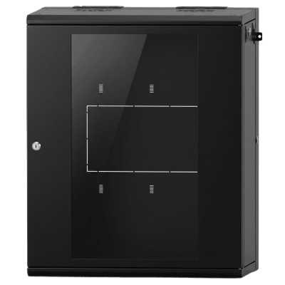 Gabinete Rack / 16 Unidades Rack (UR) / Puerta Cristal Templado / Montaje Pared / Acero Calibres 18-22 / Abatible 120° / Ventilación 120 mm - Image 2