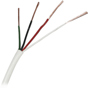 ( Venta x metro ) Cable 4x22 AWG, Color Blanco, uso INTERIOR, para aplicaciones en alarmas Aprobado UL, ( Hasta agotar existencias )